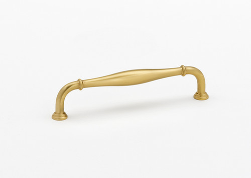 Alno A726-35-SB: 3-1/2" cc Charlie's Collection Cabinet Pull - Satin Brass
