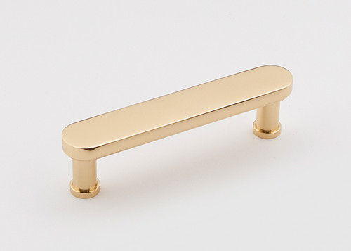 Alno A717-35-PB: 3-1/2" cc Moderne Cabinet Pull - Polished Brass