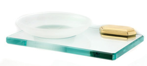 Alno A7730-PB/NL: Nicole Soap Holder w/Dish - Unlacquered Brass