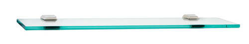 Alno A7950-24-SN: 24" Geometric Glass Shelf w/Brackets - Satin Nickel