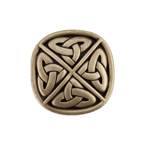 Acorn DQGAP: 1-1/4" Celtic Square Cabinet Knob - Antique Brass Acorn DQGAP: 1-1/4" Celtic Square Cabinet Knob - Antique Brass