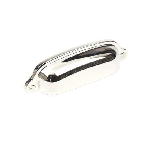 Century 18143-14: 3" cc Yukon Cup Cabinet Pull - Polished Nickel