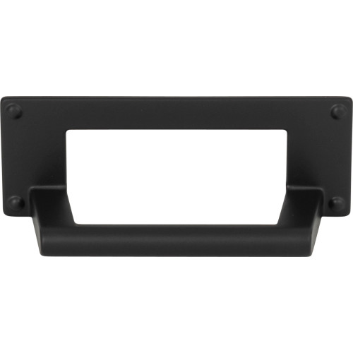 Atlas A301-BL: 3" cc Bradbury Cup Cabinet Pull - Matte Black