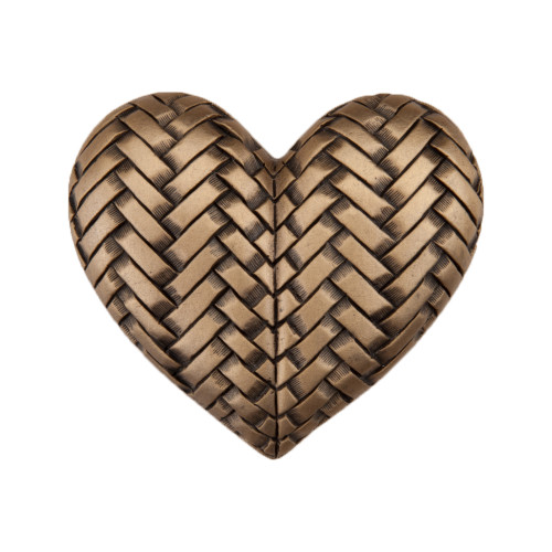 Acorn DQJGP: 1-1/2" Woven Heart Cabinet Knob - Museum Gold