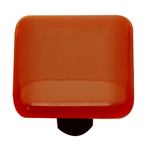 Aquila HK1006-KB: 1-1/2" Solid Square Cabinet Knob w/Black Post - Sunset Coral