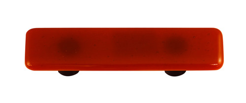 Aquila HK1006-PB: 3" cc Solid Rectangle Cabinet Pull w/Black Post - Sunset Coral