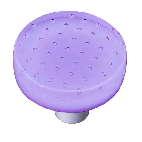 Aquila HK1210-KRB: 1-1/2" Bubbles Round Cabinet Knob w/Black Post - Neo-Lavender