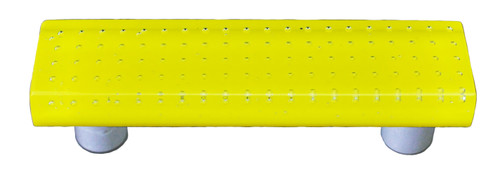 Aquila HK1204-PA: 3" cc Bubbles Rectangle Cabinet Pull w/Aluminum Post - Sunflower Yellow