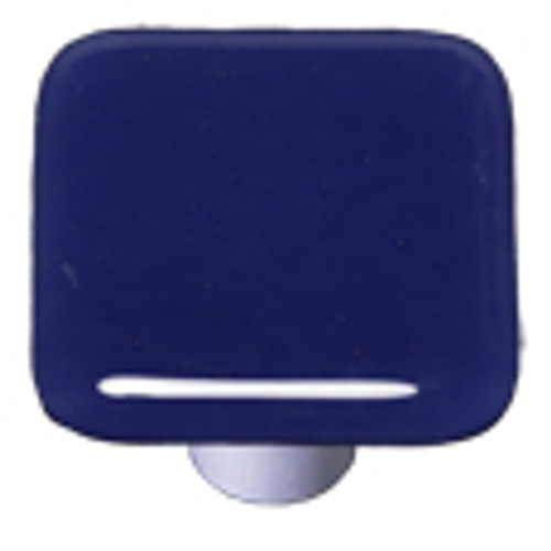 Aquila HK1047-KB: 1-1/2" Solid Square Cabinet Knob w/Black Post - Indigo Blue