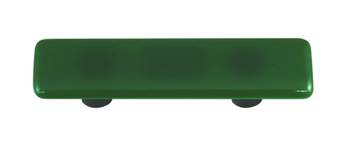 Aquila HK1023-PB: 3" cc Solid Rectangle Cabinet Pull w/Black Post - Kelly Green