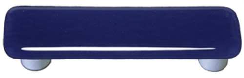 Aquila HK1047-PB: 3" cc Solid Rectangle Cabinet Pull w/Black Post - Indigo Blue