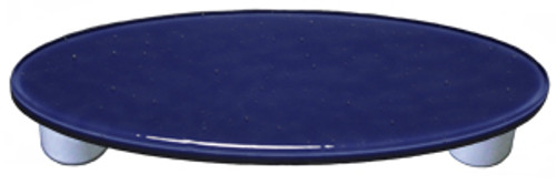 Aquila HK1047-POA: 3" cc Solid Oval Cabinet Pull w/Aluminum Post - Indigo Blue