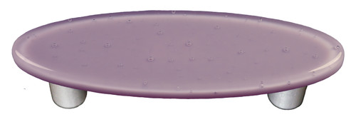 Aquila HK1036-POB: 3" cc Solid Oval Cabinet Pull w/Black Post - Dusty Lilac