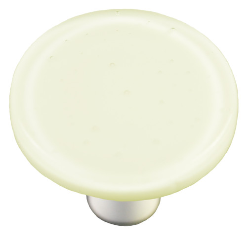 Aquila HK1038-KRA: 1-1/2" Solid Round Cabinet Knob w/Aluminum Post - White