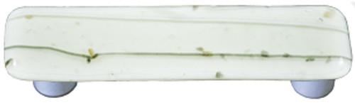 Aquila HK3119-PB: 3" cc Mardi Gras Rectangle Cabinet Pull w/Black Post - French Vanilla