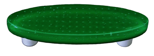 Aquila HK1206-POB: 3" cc Bubbles Oval Cabinet Pull w/Black Post - Dark Forest Green