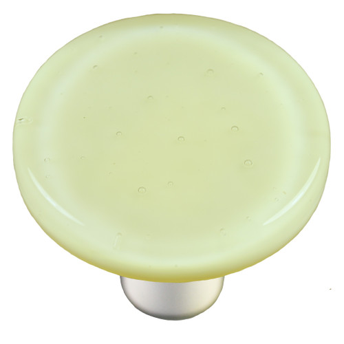 Aquila HK1039-KRA: 1-1/2" Solid Round Cabinet Knob w/Aluminum Post - French Vanilla
