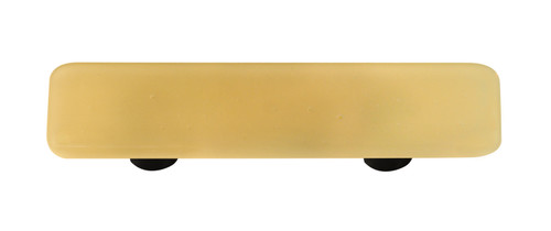 Aquila HK1040-PB: 3" cc Solid Rectangle Cabinet Pull w/Black Post - Marzipan