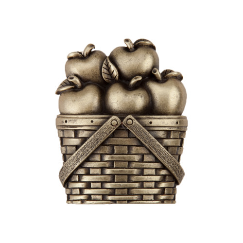 Acorn DQAAP: 1-1/2" Apple Basket Cabinet Knob - Antique Brass