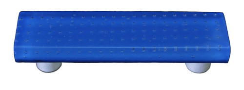 Aquila HK1208-PB: 3" cc Bubbles Rectangle Cabinet Pull w/Black Post - Egyptian Blue