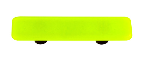 Aquila HK1017-PB: 3" cc Solid Rectangle Cabinet Pull w/Black Post - Spring Green