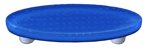 Aquila HK1208-POB: 3" cc Bubbles Oval Cabinet Pull w/Black Post - Egyptian Blue