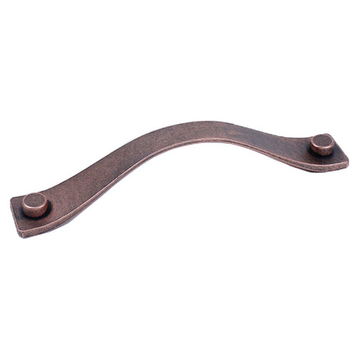 Century Hardware 20889A-MAC: 160mm cc Raw Authentic Cabinet Pull - Aged Matte Red Copper
