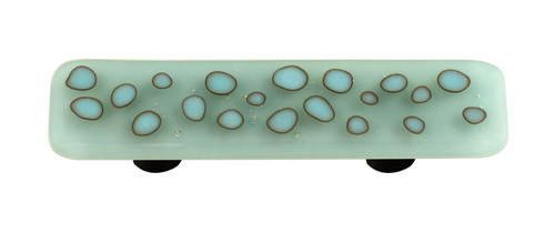 Aquila HK6005-PB: 3" cc Reactive Rectangle Cabinet Pull w/Black Post - Clear/Powder Blue