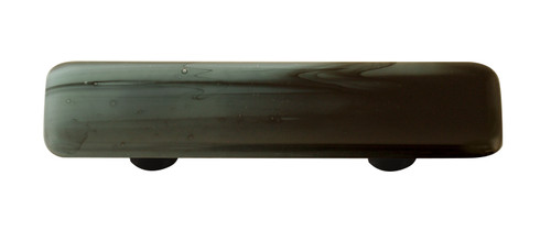 Aquila HK2059-PB: 3" cc Swirl Rectangle Cabinet Pull w/Black Post - Black/Powder Blue