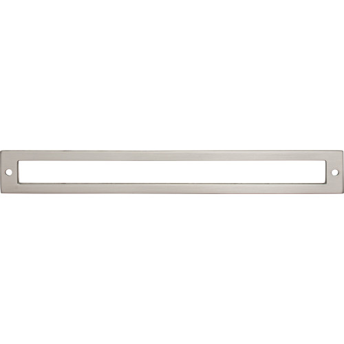 Top Knobs TK928BSN: 8-13/16" cc Hollin Rectangle Backplate - Brushed Satin Nickel
