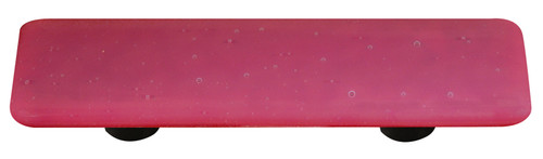 Aquila HK9050-PA: 3" cc Opaline Rectangle Cabinet Pull w/Aluminum Post - Red