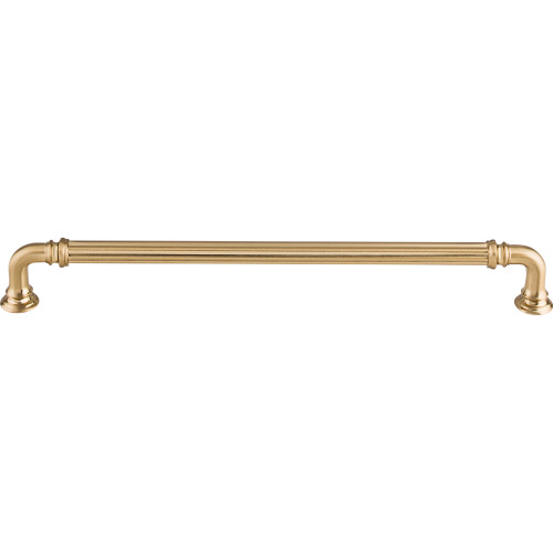 Top Knobs TK325HB: 9" cc Reeded D-Handle Cabinet Pull - Honey Bronze