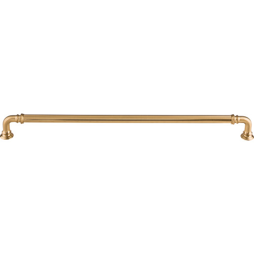 Top Knobs TK326HB: 12" cc Reeded D-Handle Cabinet Pull - Honey Bronze