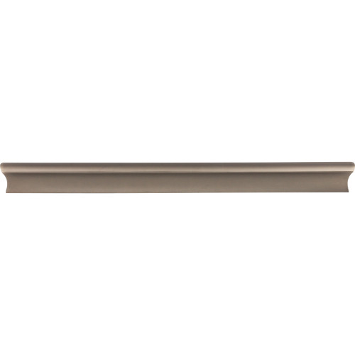 Top Knobs TK557AG: 9-15/16" cc Glacier Euro Bar Cabinet Pull - Ash Gray