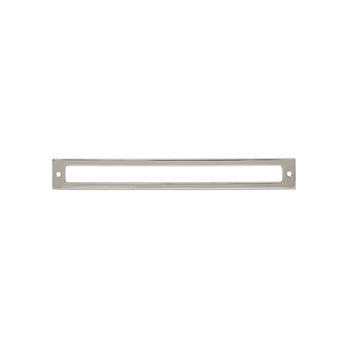 Top Knobs TK928PN: 8-13/16" cc Hollin Rectangle Backplate - Polished Nickel