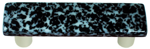 Aquila HK8059-PA: 3" cc Granite Rectangle Cabinet Pull w/Aluminum Post - Black/White