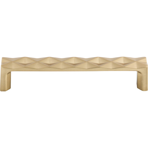 Top Knobs TK562HB: 5-1/16" cc Quilted Flat Bar Cabinet Pull - Honey Bronze