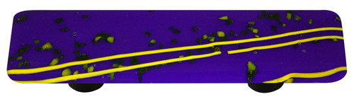 Aquila HK3116-PB: 3" cc Mardi Gras Rectangle Cabinet Pull w/Black Post - Yellow/Cobalt Blue