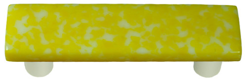 Aquila HK8061-PA: 3" cc Granite Rectangle Cabinet Pull w/Aluminum Post - Sunflower Yellow/White