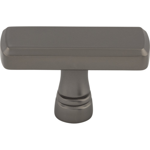 Top Knobs TK851AG: 1-7/8" Kingsbridge T-Bar Cabinet Knob - Ash Gray