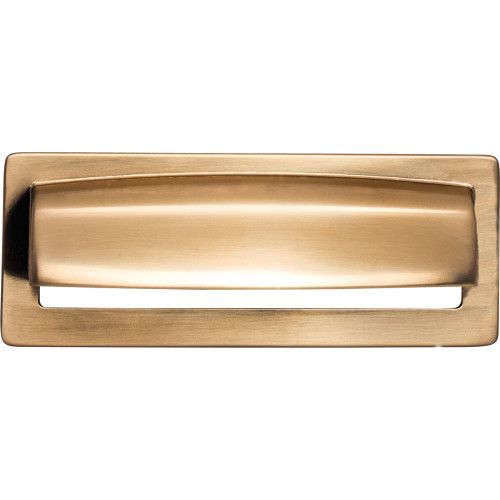 Top Knobs TK937HB: 3-3/4" cc Hollin Cup Cabinet Pull - Honey Bronze