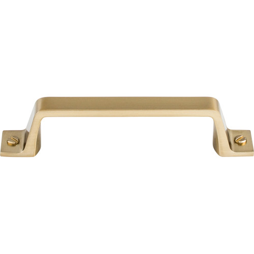 Top Knobs TK743HB: 3-3/4" cc Channing Flat Bar Cabinet Pull - Honey Bronze