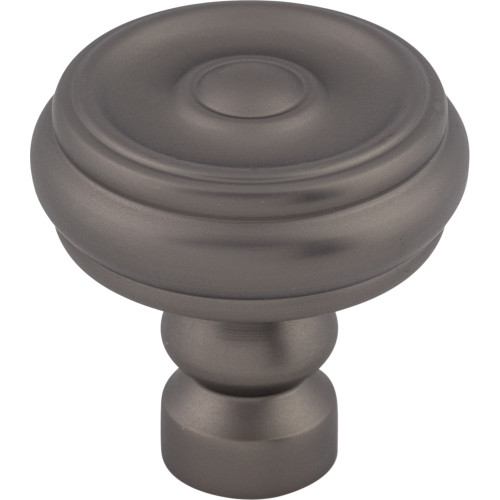 Top Knobs TK882AG: 1-1/4" Brixton Round Button Cabinet Knob - Ash Gray