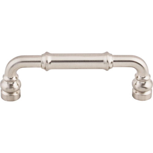 Top Knobs TK883BSN: 3-3/4" cc Brixton D-Handle Cabinet Pull - Brushed Satin Nickel