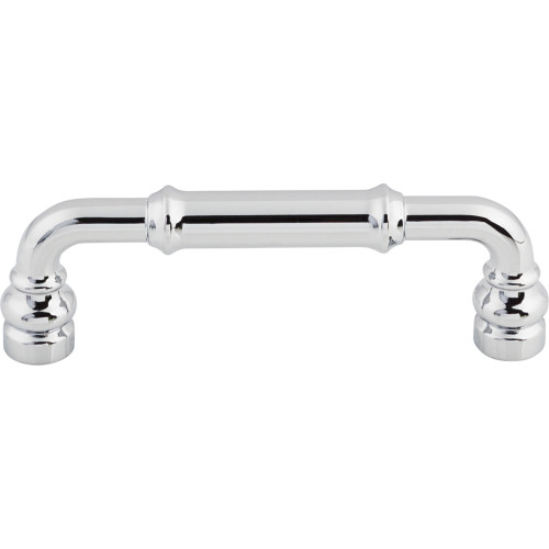Top Knobs TK883PC: 3-3/4" cc Brixton D-Handle Cabinet Pull - Polished Chrome