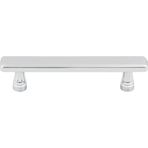 Top Knobs TK853PC: 3-3/4" cc Kingsbridge Flat Bar Cabinet Pull - Polished Chrome