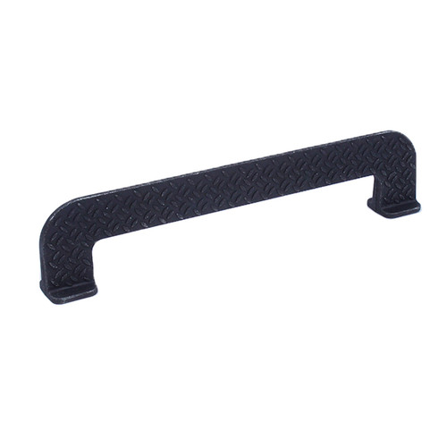 Century Hardware 23049A-BS: 160mm cc Diamond Plate Cabinet Pull - Matte Black Steel