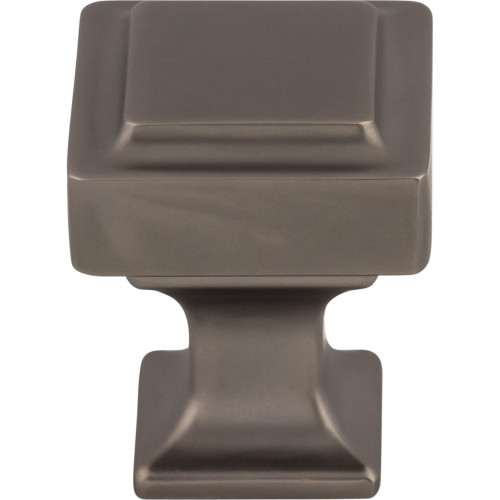 Top Knobs TK700AG: 1" Ascendra Square Cabinet Knob - Ash Gray