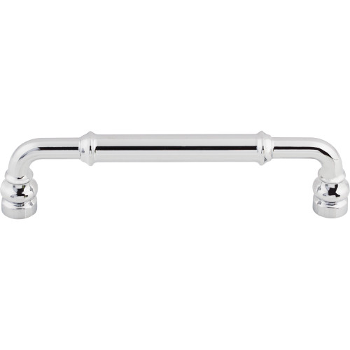 Top Knobs TK884PC: 5-1/16" cc Brixton D-Handle Cabinet Pull - Polished Chrome