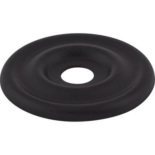 Top Knobs TK890BLK: Brixton Round Backplate - Flat Black
